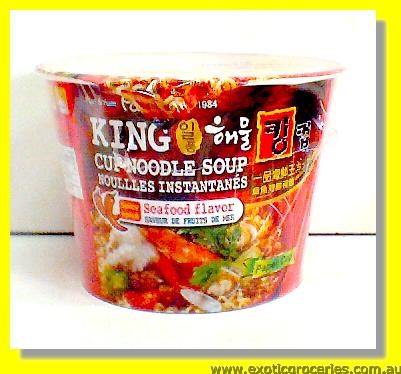 King Cup Noodle Soup Spicy Seafood Flavour