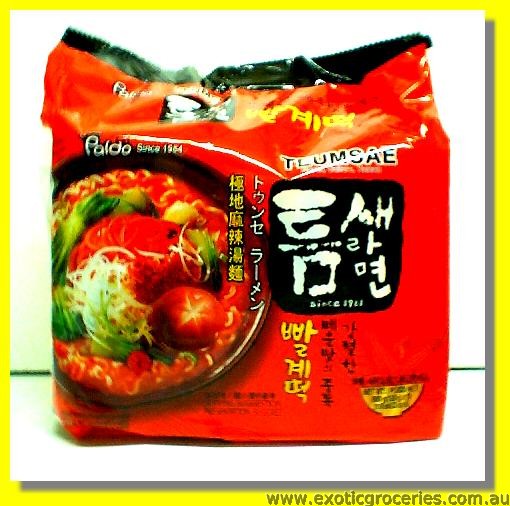 Teumsae Instant Noodle Hot & Spicy 5pkts