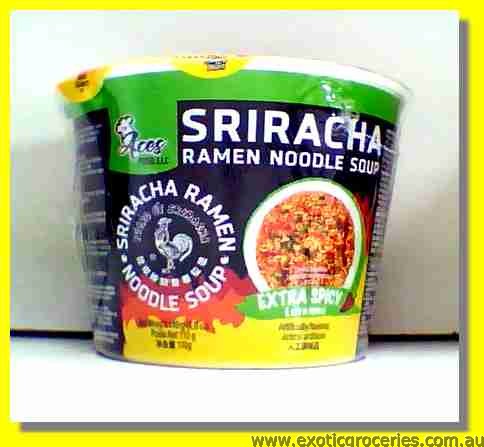 Sriracha Ramen Bowl Noodle Soup Extra Spicy