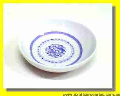 Blue Melamine Saucer 2.75" Rice Pattern 1101TM