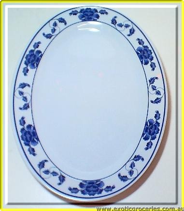 Blue Melamine Plate Oval 2010TB