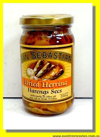 Dried Herring with Garlic in Olive Oil