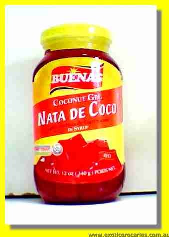 Red Coconut Gel Nata De Coco in Syrup