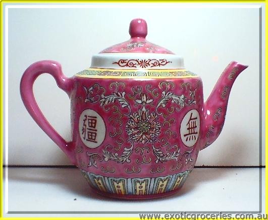 Red Longevity Tall Teapot 12cm 8103 (#2)