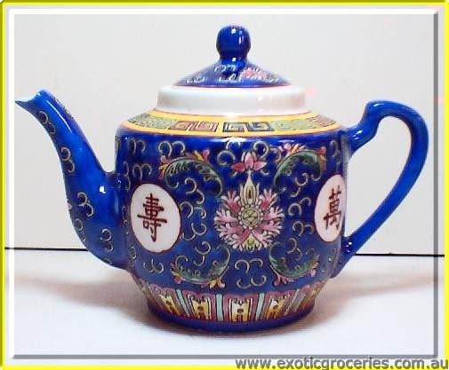 Blue Longevity Tall Teapot #3 8404