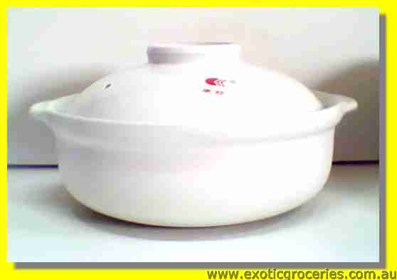 2 Handle Clay Pot White 25.5cm #8