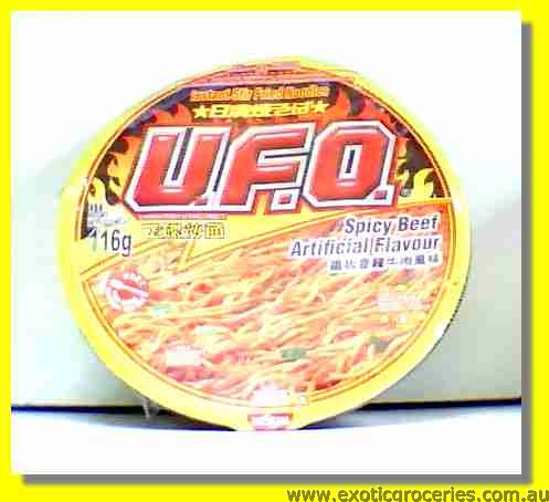 UFO Spicy Beef Artificial Flavour Instant Stir Fried Noodles