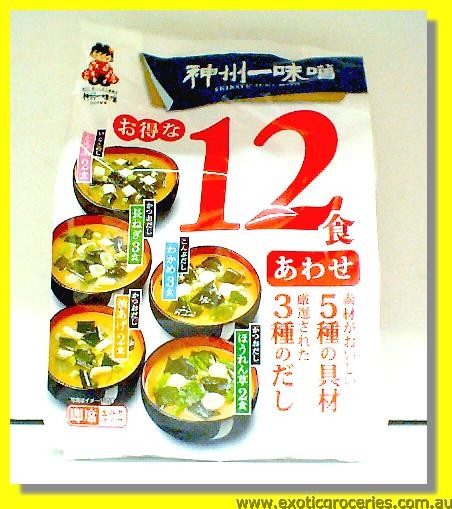 Instant Miso Soup Awase 12Servings