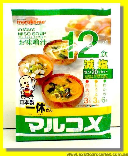 Instant Miso Soup Less Sodium Assorted Flavoured 12servings