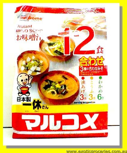 Instant Miso Soup Assorted Flavoured 12servings