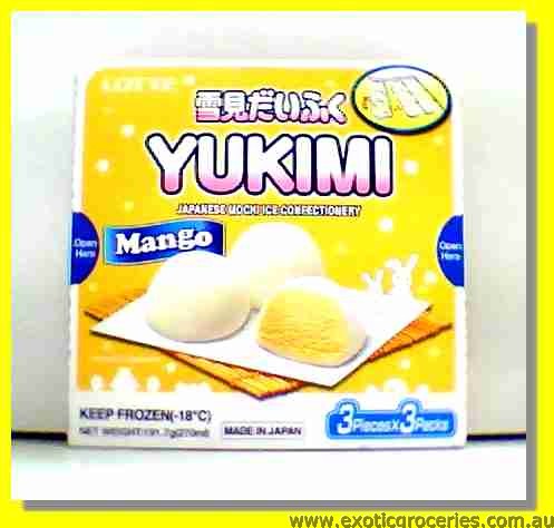 Frozen Japanese Mochi Ice Confectionery Mango Flavour 9pcs