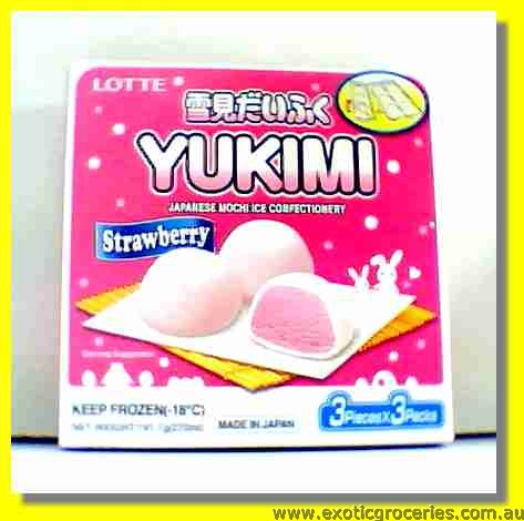 Frozen Japanese Mochi Ice Confectionery Strawberry Flavour 9pack