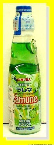Ramune Carbonated Soft Drink Melon Flavour