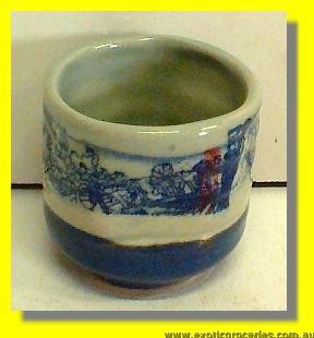 Qing Ming Blue Sake Cup