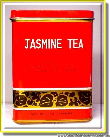 Jasmine Tea Square Red Tin 2062