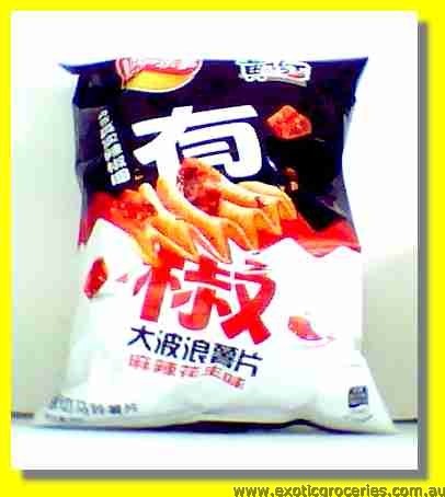 Big Wave Potato Chips Spicy Peanut Flavour
