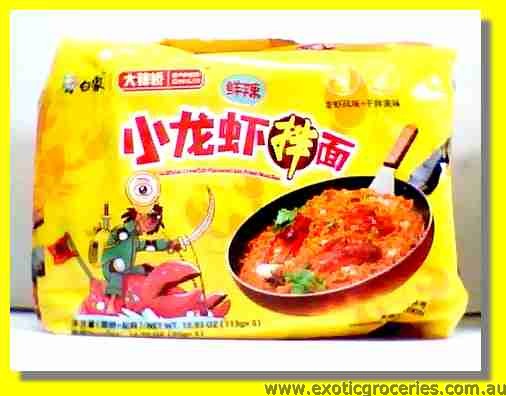 Artificial Crawfish Flavoured Stir Fried Noodles 5packs