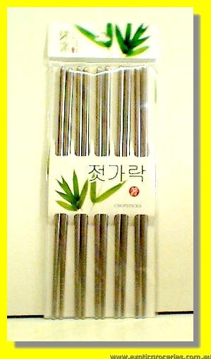 Stainless Steel Chopsticks 5pairs
