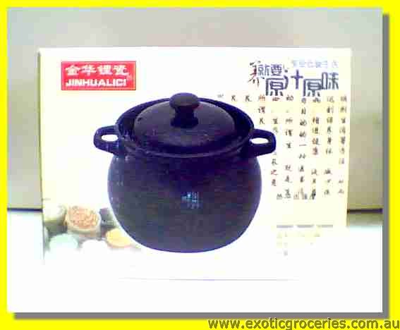Black Tall Claypot (Congee Pot) #8 4.6L QT4015