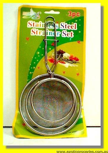 Stainless Steel Strainers 3pcs Set Small