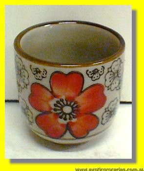 Red Blossom Sake Cup H187