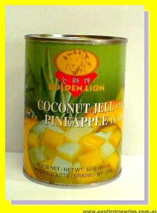 Coconut Jell with Pineapple in Syrup