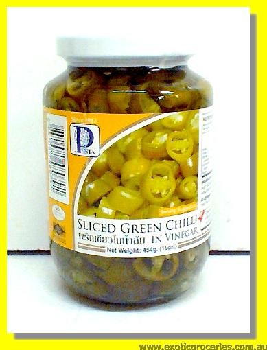 Sliced Green Chilli in Vinegar