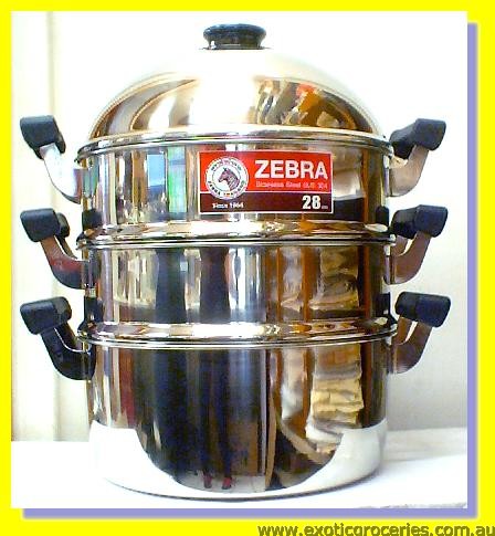 Stainless Steel Pot with Steamer (SUS304) 28cm 4pcs