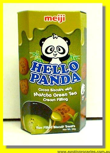 Hello Panda Cocoa Biscuits with Matcha Green Tea Cream Fillings