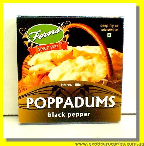 Black Pepper Pappadums