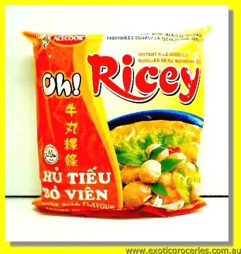 Oh Ricey Instant Rice Noodles Beef Ball Flavour