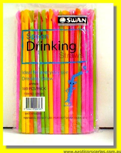 Spoon Drinking Straws 100pcs ST6585