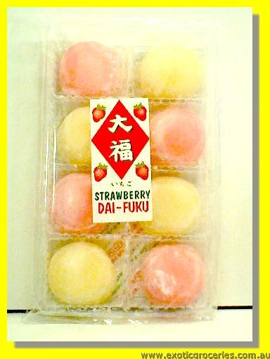 Strawberry & Cream Daifuku Mochi Rice Cake 8pcs