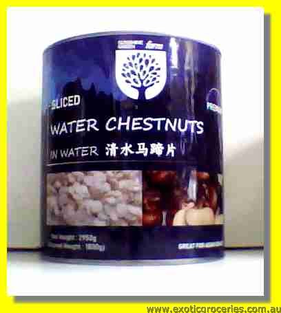 Sliced Water Chestnuts in Water
