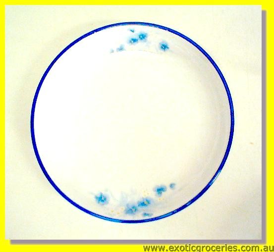 Blue Floral Dish 8.75\"