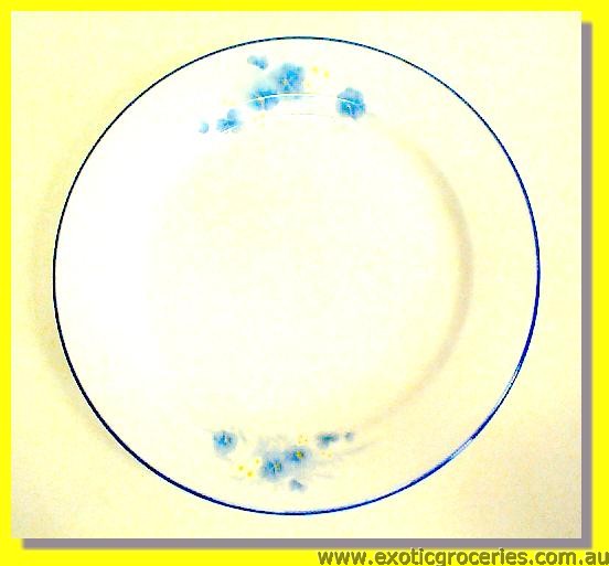 Blue Floral Plate 9.75\"