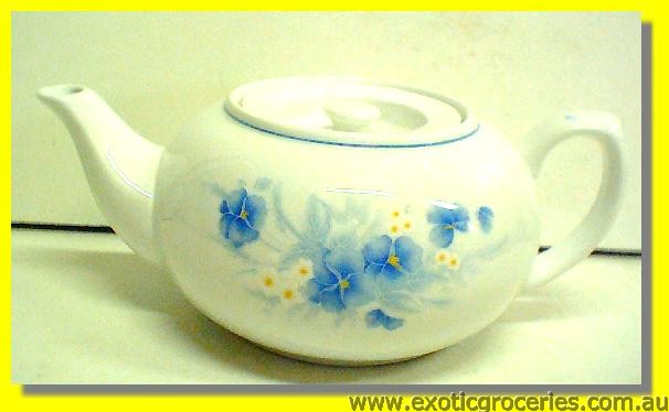 Blue Floral Teapot (HD173) 13cm