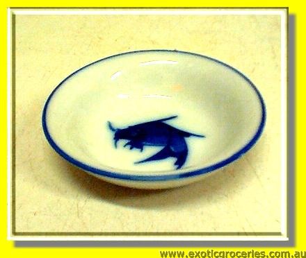Blue Fish Saucer 2.75in.