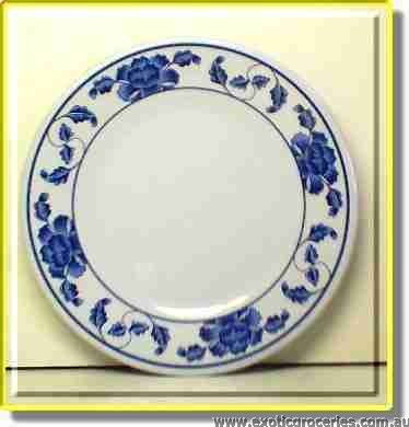 Blue Melamine Round Plate 14\" 1014T
