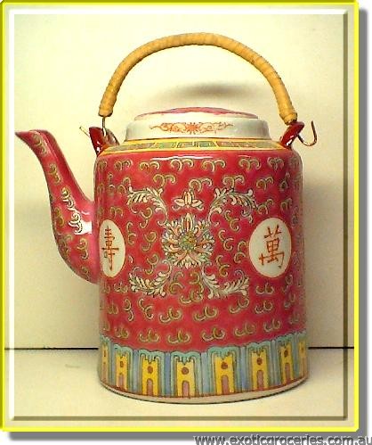 Red Longevity Tall Teapot 2204