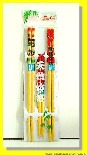 Bamboo Chopsticks 3pairs (for 2 Adults & 1 Kid)