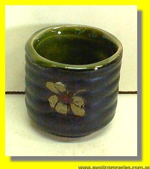 Japanese Style Green Floral Sake Cup