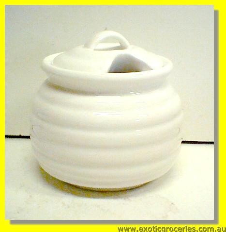 White Beehive Sugar Pot 8cm M862
