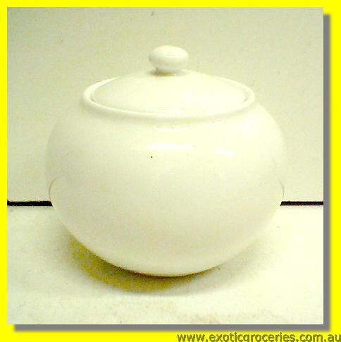 White Sugar Pot with Lid M799