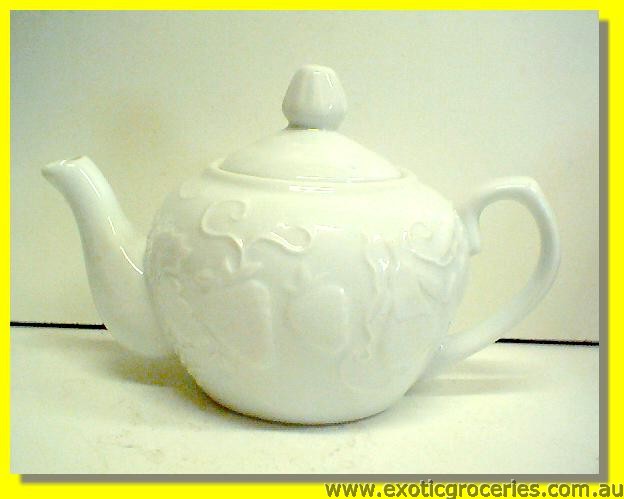 White Fruit Teapot