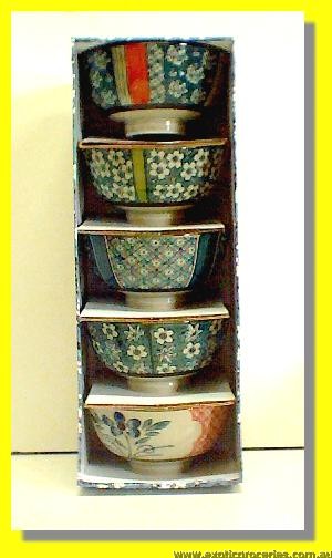 Japanese Style Bowl 4.5\" 5pcs H212 (TB015)
