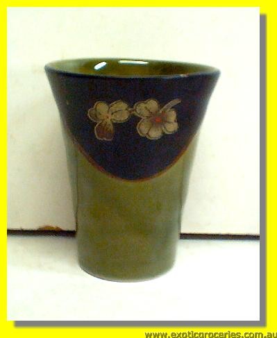 Ceramic Green Floral Cup