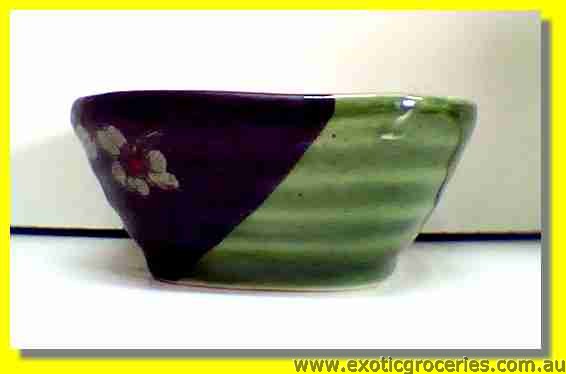 Japanese Style Square Green Bowl 3.75\"