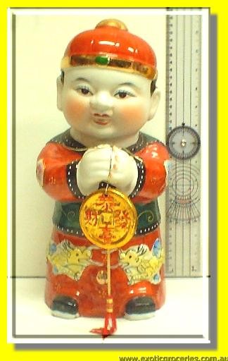 Lucky Chinese Kid Statue Male