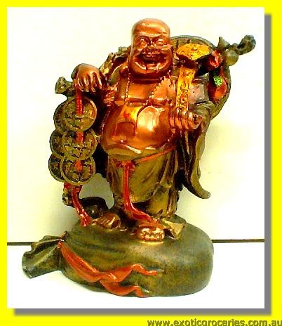 Lucky Fortune Smiling Buddha 6"